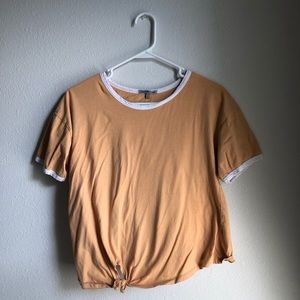 Orange Tee w/ tie in front